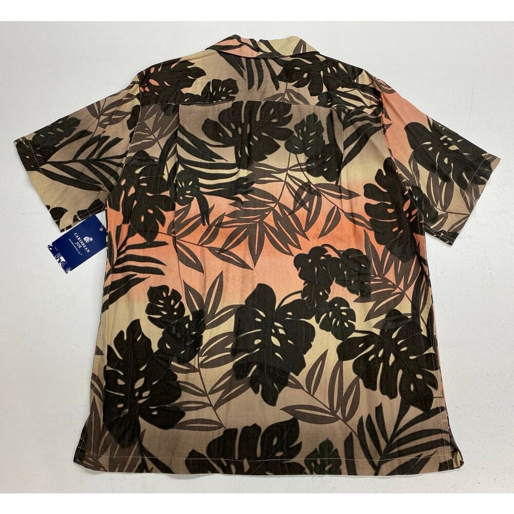 NEW Caribbean Joe Hawaiian 100% silk floral tropical vacation shirt L - Picture 3 of 5